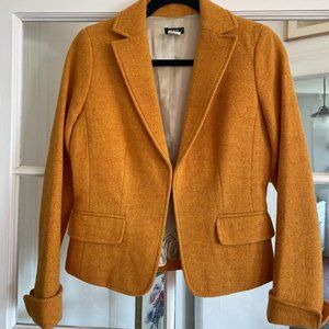 J. Crew Yellow 100% Wool Blazer size 2